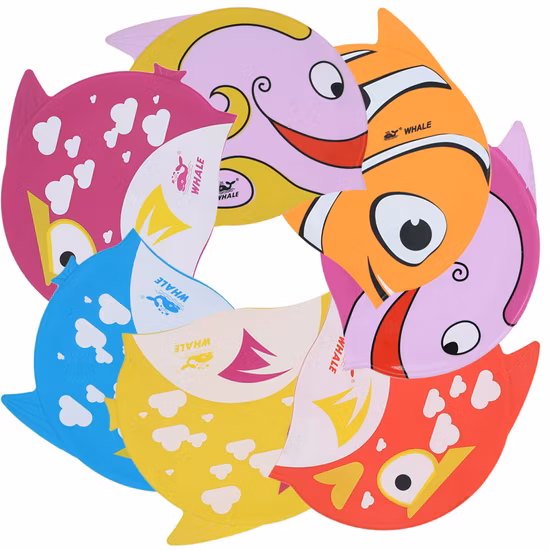 High Quality Waterproof Custom Logo Kid Swim Cap Silicone Material 