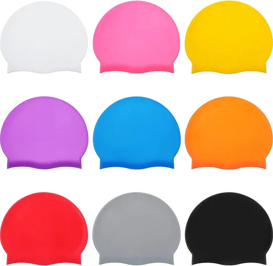Silicone Swimming Cap for Long Hair Women′s Waterproof Swim Caps Ladies Diving Hood Hat for Adults 